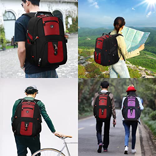 SHRRADOO Large Travel Laptop Backpack for Women, Work College Backpacks - color: Red