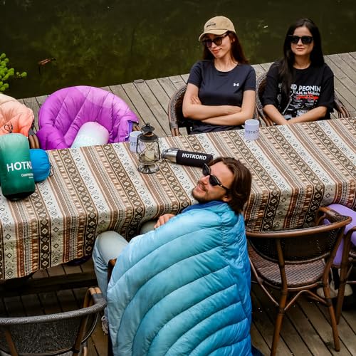 Puffy Camping Blanket,Large Camp Blanket Outdoor Camping Quilt Waterproof - color: Cliffs, size: 52x75"