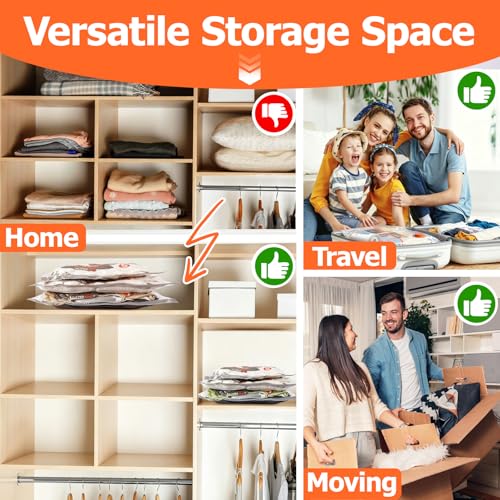 40 Pack Vacuum Storage Bags with Rechargeable Electric Air Pump