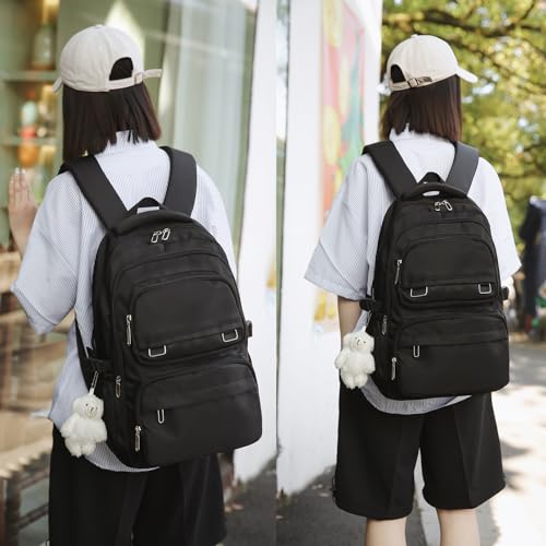 KBTYE School Backpack for Kids Girls Cute Travel Backapck for College - color: Black