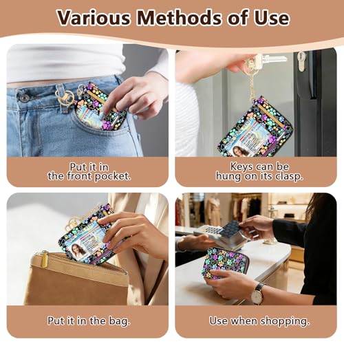 GIANCOMICS Slim Wallet Women, Credit Card Holder, Small Rfid Dog Paw Case - color: Dog Paw