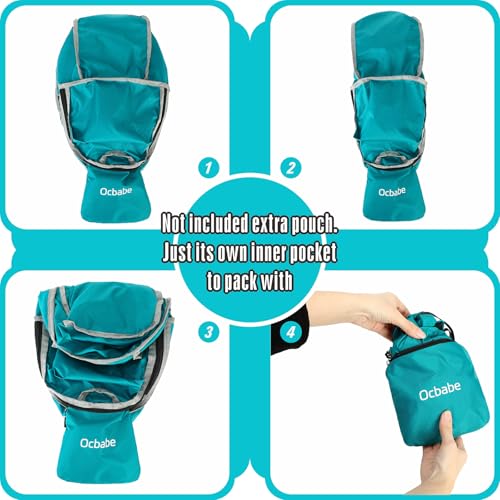 Ultra Lightweight Foldable Backpack,Water Resistant Small Packable Hiking Daypack Outdoor Camping Travel Bag - color: Green, size: 15L