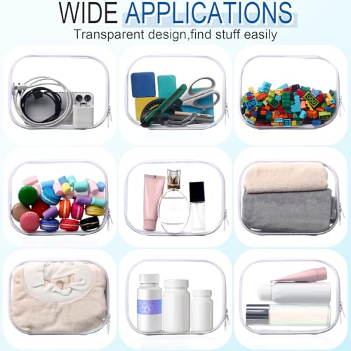 Sanwuta 6 Clear Hard Zipper Case,Clear,7.87 x 5.9 x 2 Inch - color: White, size: 7.87 x 5.9 x 2 Inch