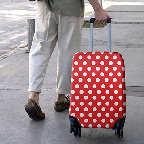 Polka Dot Luggage Cover Protector Fit 29-32 Inch, Red White - color: Luggage Cover-3, size: XL(29-32in)