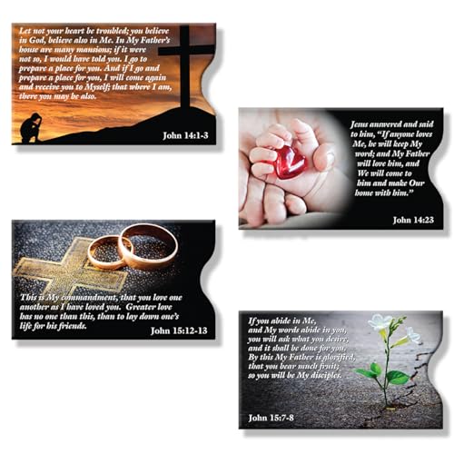 RFID Blocking Credit Card Sleeve Protectors – USA Made Slim Wallet Inserts for Credit Cards, Debit Cards & ID Protection (16, Faith - 16 Pack) - color: Faith - 16 Pack
