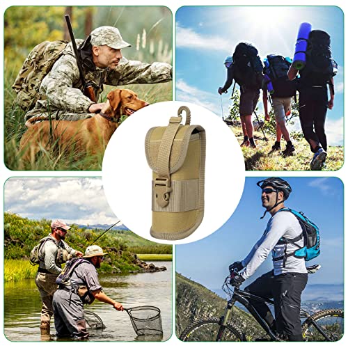 BRAVECOW Portable 1000D Nylon Eyeglasses Case with Buckle Hard Shell Sunglasses Shockproof Protective Box Outdoor Storage Box - color: Khaki