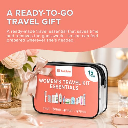 15-Piece Women’s Travel Toiletry Kit – With Premium Brand-Name Toiletries - size: 1 Pack