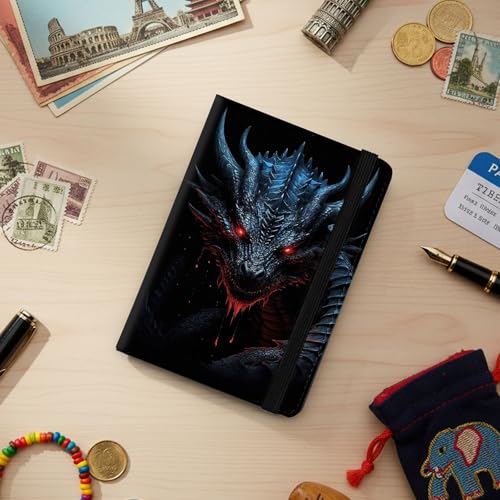 Bxgolkgd Passport Cover,RFID Blocking,Large Capacity Multi-Slot Travel Passport Wallet for Men & Women - Dragon - color: Dragon