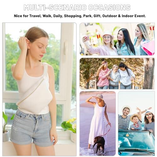 Fanny Pack Travel Waist Belt Nylon Crossbody Bag for Women (White) - color: White