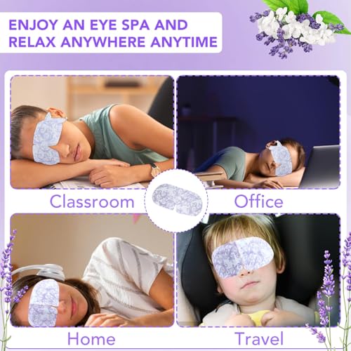 XPCARE 72 Pack Steam Eye Mask Disposable for Dry Eyes Cornea Care-Lavender - size: 1 Count (Pack of 72)