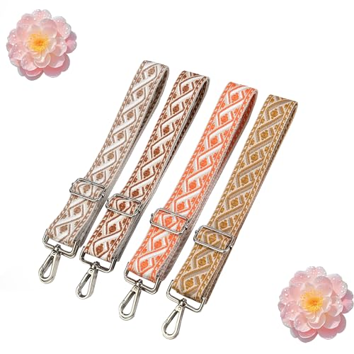 1.5" Wide Purse Strap Adjustable Replacement Gold Hardware Long Crossbody Bag Strap for Thick Shoulder Bags Canvas Handbags Straps - color: Gold Hardware-417