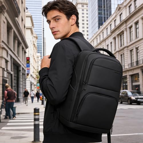 FENRUIEN 15.6 Inch Business Laptop Backpack for Men, Black - style: Regular Backpack