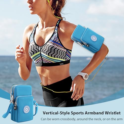 Mini Crossbody Sling Bag, Cell Phone Purse, Travel Pouch Shoulder Bag with Adjustable Strap, Lightweight Organizer Pouch - color: Light Blue