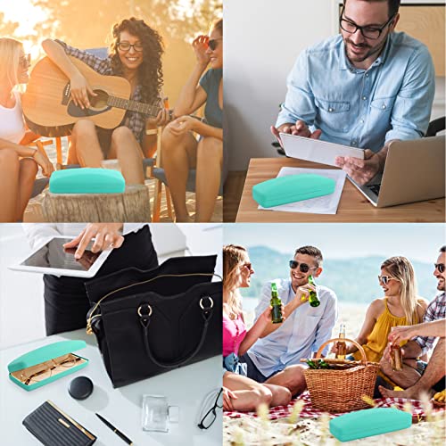 SMARTTOP Hard Shell Eyeglass Case- Glass Case With Cleaning Cloth, Glasses Case hard shell for men women - color: Green
