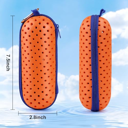 Swim Goggle Case, Protective Cases with Clip - color: Orange Color