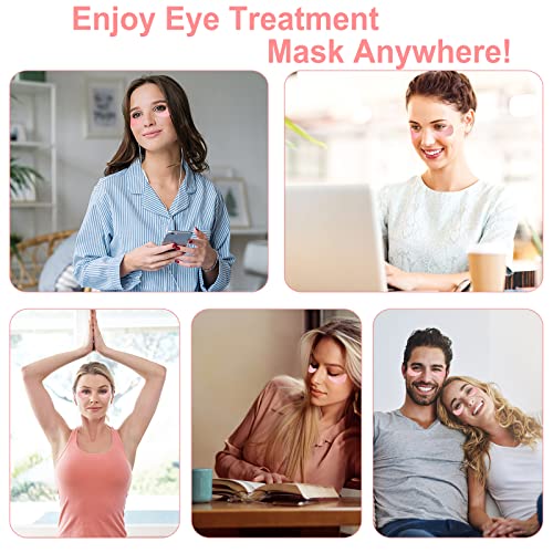Eye Mask, 30-Pair Collagen Rose Eye Patches for Puffy Eyes and Dark Circles - color: Pink