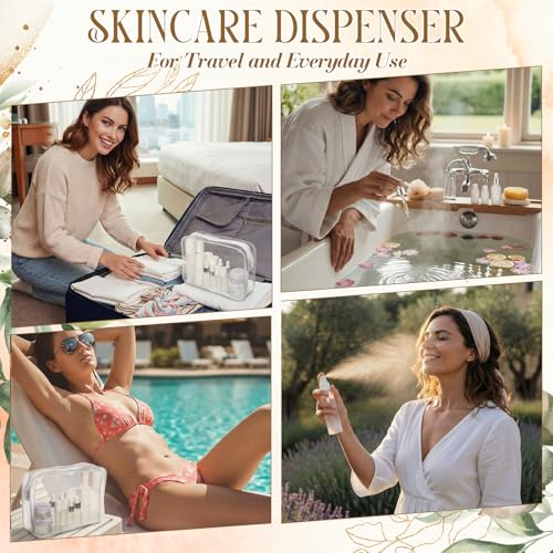 Blushtier 27 Pack Travel Skincare Containers Set 0.4/0.51/0.68/1.7oz