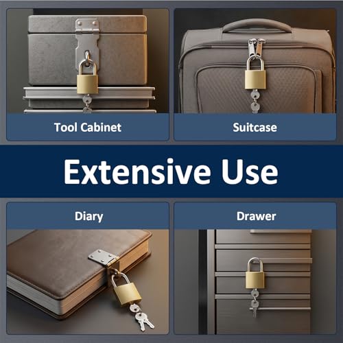 12 Pack Solid Brass Same Keyed Padlock Solid Lock with Wide Lock Body 25mm