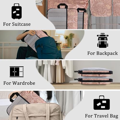 U+U 10 Set Compression Packing Cubes, Travel Organizers (Paisley Pattern) - color: Paisley Pattern, size: 10 Set