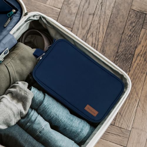 Wedama Large Toiletry Bag for Men, Handheld Travel Bag, Waterproof Toiletries, Thickened Polyester Dopp Kit, Toiletries Business Trips and Camping, Blue - color: Blue, size: Large
