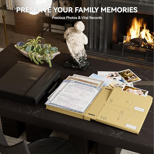 ABC life Important Document Organizer & Fireproof Document Bag - size: Folder + Bag