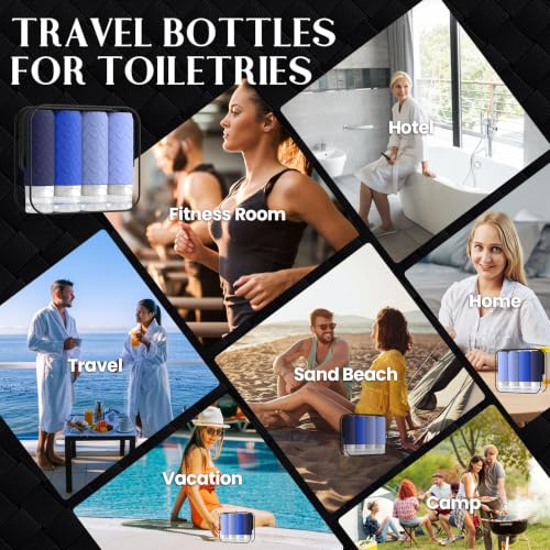 Silevoler Travel Bottles for Toiletries, TSA-Approved Travel Size Container - color: Blue