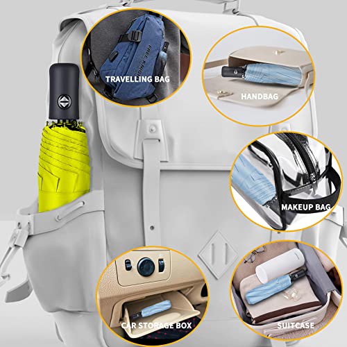 MRTLLOA Travel Essentials Mini/Compact Umbrella for Purse - color: Yellow, size: 42 Inch