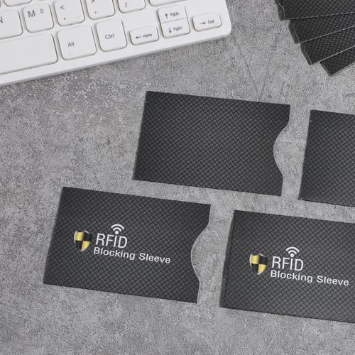8PCS RFID Blocking Sleeves, Credit Card Protector, Identity Theft Protection Secure Sleeves, RFID Identity Card Protector for Men/Women Smart Slim Design Fits Wallet/Purse