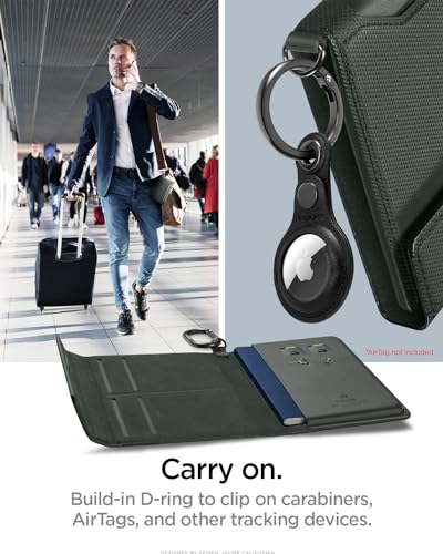 Spigen Life Passport Card Cover Holder, RFID Blocking - color: Military Green