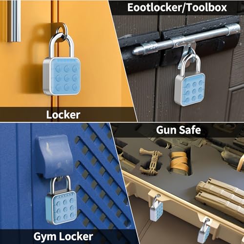 Locker Lock, 6-Digit Keypad Combination Lock for Gym Lockers - color: Sky Blue, size: 1 Pack