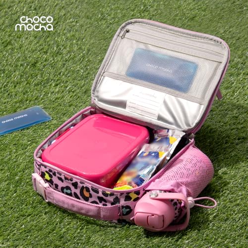 Choco Mocha Strawberry Backpack Set Kids Backpacks for Girls, Girls Backpack with Lunch Box & Water Bottle, Elementary School Bookbag Age 6-8 17 Inch, Pink - color: Strawberry Pink