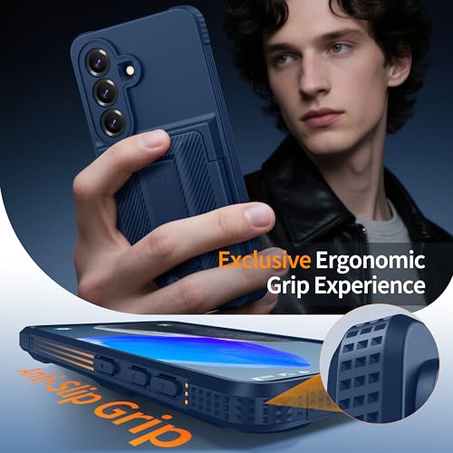 Oneagle Wallet for Samsung Galaxy S26 Case with Card Holder & Kickstand - color: Blue, size: Galaxy S26