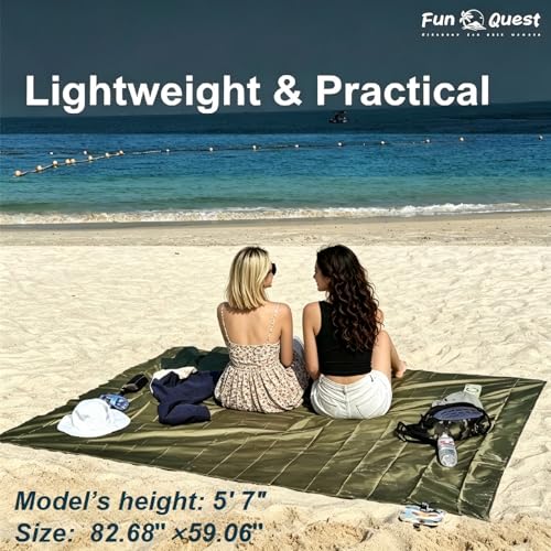 Picnic Blanket Waterproof, Portable with Stakes, Lightweight 0.42lb/0.66lb Options, Sand-Proof, fits in Pocket, Foldable, for Camping, Hiking, Travel, Concerts, Festivals - size: Medium--Military Green Burger