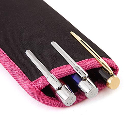 TRIUMPH VISION 3 Pack Reading Glasses Pouch Soft Case Eyeglass Sleeve Slim - color: Orange,green,bright Pink, size: Small
