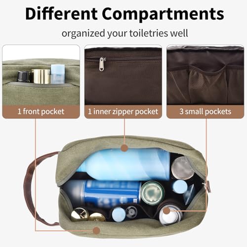 Litvyak 50L Canvas Duffle Bag for Travel Weekender Gym Overnight Carry-on - color: Army Green