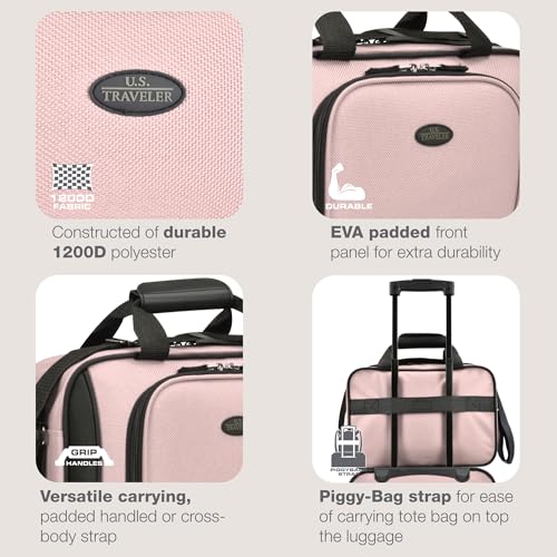 U.S. Traveler Rio 14" Travel Tote Bag, Lightweight 1200D Carry-On Bag for Women & Men