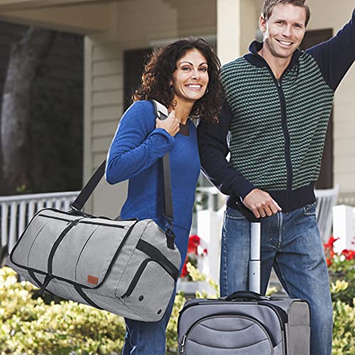 100L EXTRA LARGE Foldable Waterproof Travel Duffel Bag for Men Women Gray - color: Gray, size: 100L