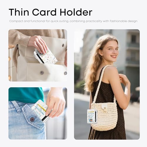 Flowers Credit Card Holder Small Wallet for Women - color: Flowers
