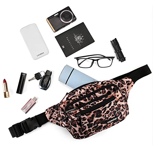 Oxpecker Waist Pack Bag, Leopard Print - color: Leopard print