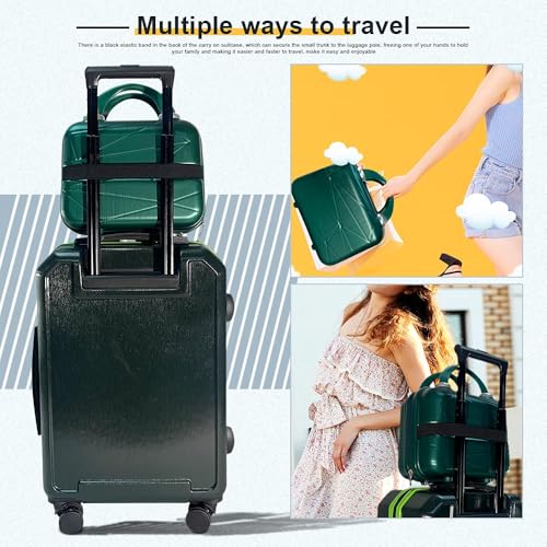 12 Inch Multi-Purpose Waterproof Hard Shell Makeup Case (Green) - color: H003-Green-12 Inch