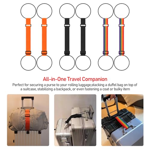 6 Pcs Luggage Straps Bungee Cords for Suitcases