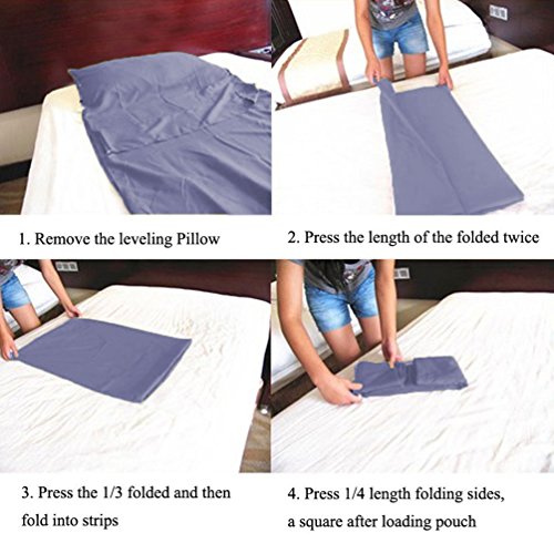 Lightweight Sleep Sack, Compact Sleeping Bag Liner Travel Sheets for Hotel - color: Grey Blue, size: 82.7 X 45 Inch