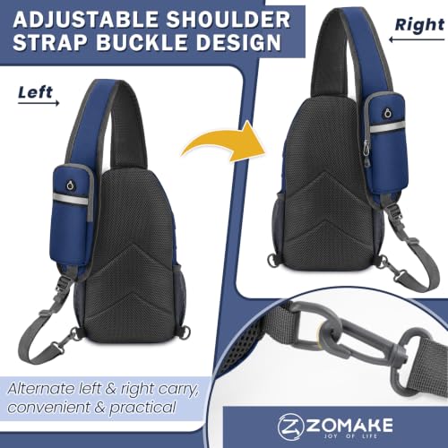ZOMAKE Sling Bag, Cross Body Bag Shoulder Bag Anti-Theft(Dark Blue) - color: Dark Blue