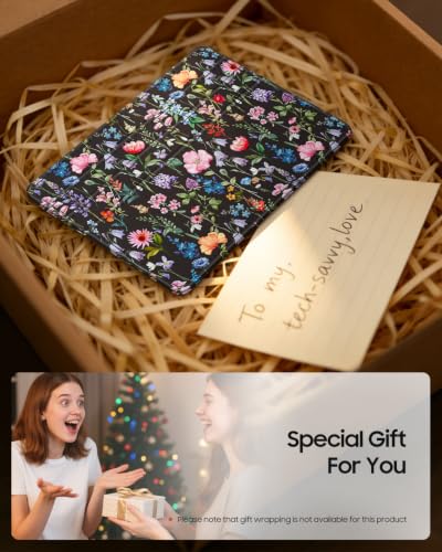 FINTIE Slim Minimalist Front Pocket Wallet RFID Blocking Credit Card Holder - color: black floral