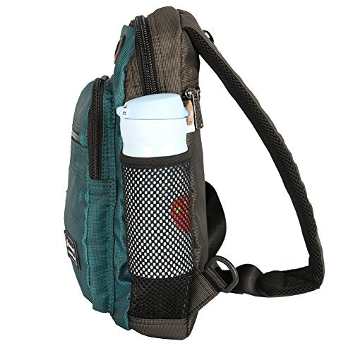 Crossbody Sling Bag Backpack for Men & Women Lake Blue - color: A-dark Green(fits 10.5" Ipad)