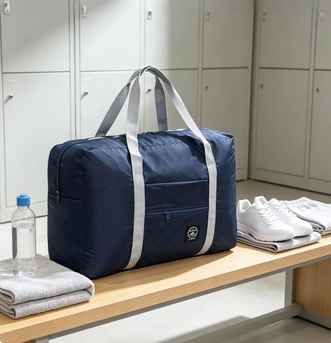 1pcs Foldable Travel Duffel Bag, Lightweight Waterproof Carry,Blue - color: Blue