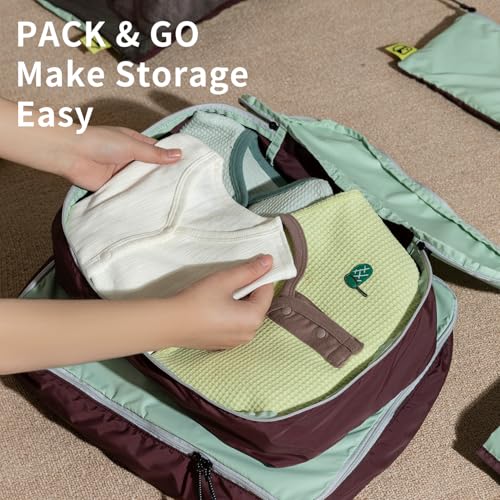 Morning Deer 5 Set Packing Cubes for Travel with Hanging Straps