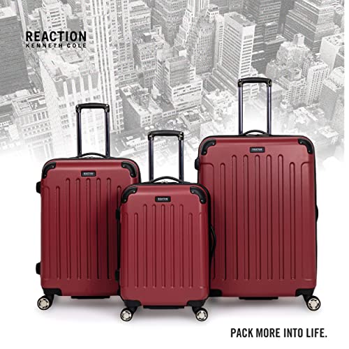 Kenneth Cole REACTION Renegade Luggage Expandable 8-Wheel Spinner Lightweight Hardside Suitcase, Scarlet Red, 3-Piece Set (20"/24"/28") - color: Scarlet Red, size: 3-Piece Set (20"/24"/28")