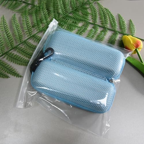 Unisex Semi-Hard Shell Eyeglasses Cases(3 Pack), Protective Case For Glasses - color: Blue