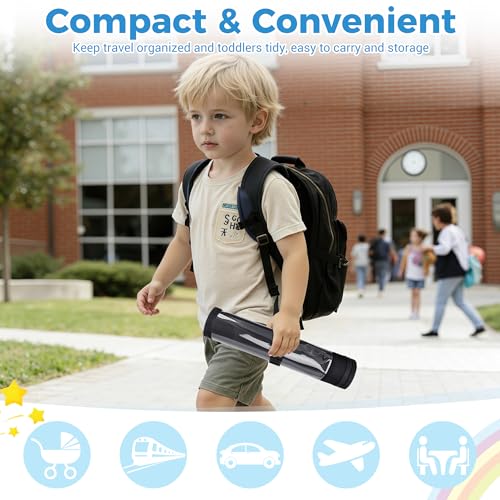 COOLBEBE Airplane Tray Table Cover, Foldable Travel Tray Cover - color: Black